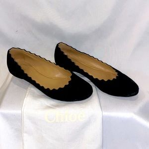 Chloe velvet ballet flats size 8